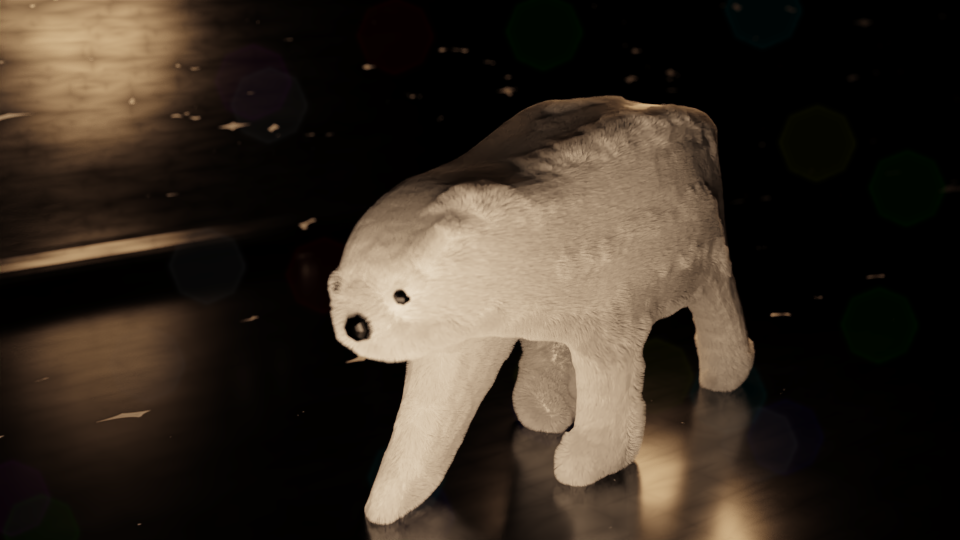 Pensive Toy Polar Bear Cub